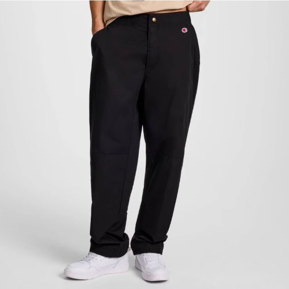 XL Champion Men's Homeroom Cinched Woven Black Pants